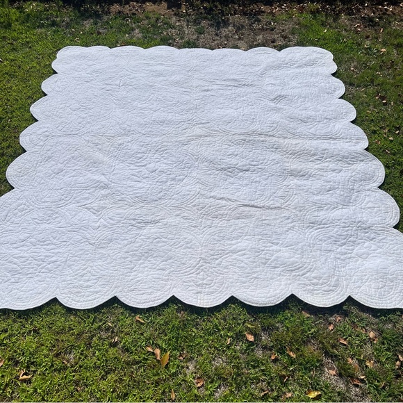 Arch Quilts Bedding Vtg Arch Hand Quilted Broken Ring Quilt